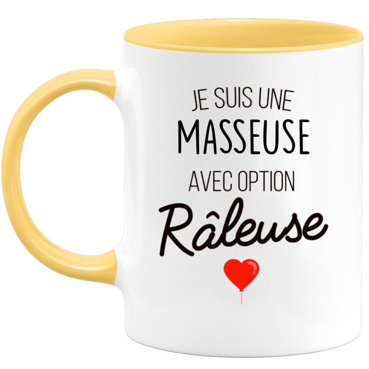 quotedazur - Mug Je Suis Une Masseuse Avec Option Râleuse - Cadeau Idéal Pour Masseuse - Cadeau Personnalisé Pour Femme - Cadeau Original Pour Anniversaire Ou Noël