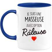 quotedazur - Mug Je Suis Une Masseuse Avec Option Râleuse - Cadeau Idéal Pour Masseuse - Cadeau Personnalisé Pour Femme - Cadeau Original Pour Anniversaire Ou Noël