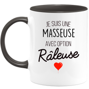 quotedazur - Mug Je Suis Une Masseuse Avec Option Râleuse - Cadeau Idéal Pour Masseuse - Cadeau Personnalisé Pour Femme - Cadeau Original Pour Anniversaire Ou Noël