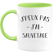 quotedazur - Mug Je Peux Pas J'ai Sauvetage - Cadeau Humour Sport - Idée Cadeau Original - Tasse Sauvetage - Idéal Pour Anniversaire Ou Noël