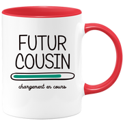 quotedazur - Mug Futur Cousin 2025 Chargement En Cours - Cadeau Futur Cousin - Surprise Annonce Grossesse Garçon/Fille Naissance Bébé