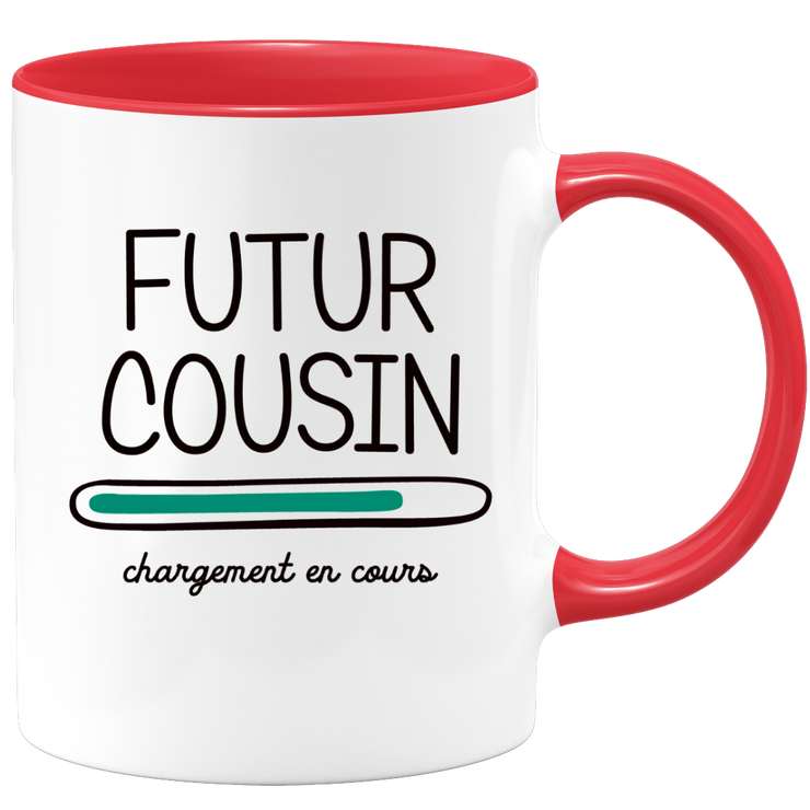 quotedazur - Mug Futur Cousin 2025 Chargement En Cours - Cadeau Futur Cousin - Surprise Annonce Grossesse Garçon/Fille Naissance Bébé