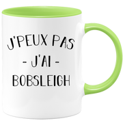 quotedazur - Mug Je Peux Pas J'ai Bobsleigh - Cadeau Humour Sport - Idée Cadeau Original - Tasse Bobsleigh - Idéal Pour Anniversaire Ou Noël