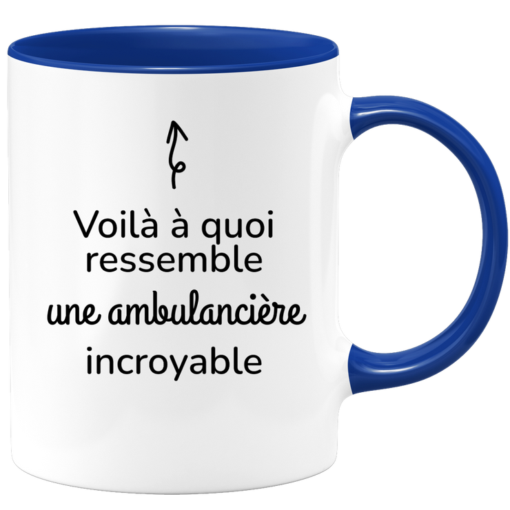 quotedazur - Mug Voilà À Quoi Ressemble Une Ambulancière Incroyable - Cadeau Pour Ambulancière - Cadeau Personnalisé Pour Femme - Cadeau Original Anniversaire Ou Noël