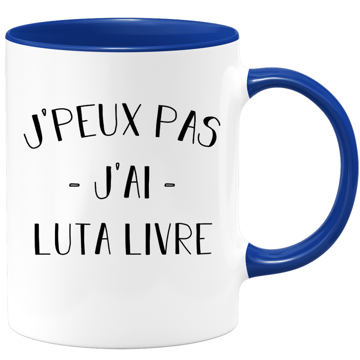 quotedazur - Mug Je Peux Pas J'ai Luta livre - Cadeau Humour Sport - Idée Cadeau Original - Tasse Luta livre - Idéal Pour Anniversaire Ou Noël