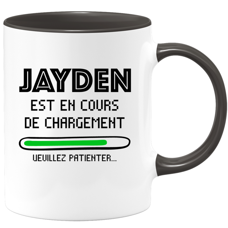 Mug Jayden Is Loading Please Wait - Personalized Mens First Name Jayden Gift