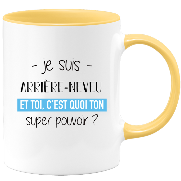 quotedazur - Mug Je Suis Arriere neveu Et Toi C'est Quoi Ton Super Pouvoir - Cadeau Humour Travail - Idée Cadeau Départ Collègue - Tasse Chef Arriere neveu - Idéal Pour Noël Au Bureau