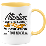 quotedazur - Mug Cette Personne Peut Parler De Musculation À Tout Moment - Cadeau Humour Sport - Idée Cadeau Original     - Tasse Musculation - Anniversaire Ou Noël