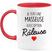 quotedazur - Mug Je Suis Une Masseuse Avec Option Râleuse - Cadeau Idéal Pour Masseuse - Cadeau Personnalisé Pour Femme - Cadeau Original Pour Anniversaire Ou Noël