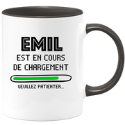 quotedazur - Mug Emil Est En Cours De Chargement Veuillez Patienter - Cadeau Emil Prénom Homme Personnalisé - Cadeau Annniversaire Noël Adolescent Collègue