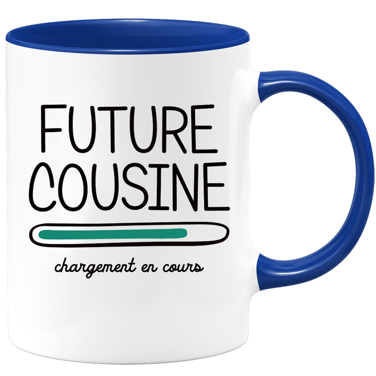 quotedazur - Mug Future Cousine 2024 Chargement En Cours - Cadeau Future Cousine - Surprise Annonce Grossesse Garçon/Fille Naissance Bébé