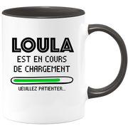 quotedazur - Mug Loula Est En Cours De Chargement Veuillez Patienter - Cadeau Loula Prénom Femme Personnalisé - Cadeau Annniversaire Noël Adolescent Collègue