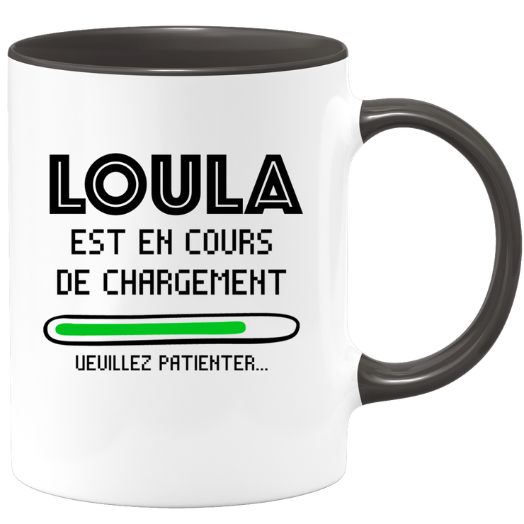 quotedazur - Mug Loula Est En Cours De Chargement Veuillez Patienter - Cadeau Loula Prénom Femme Personnalisé - Cadeau Annniversaire Noël Adolescent Collègue