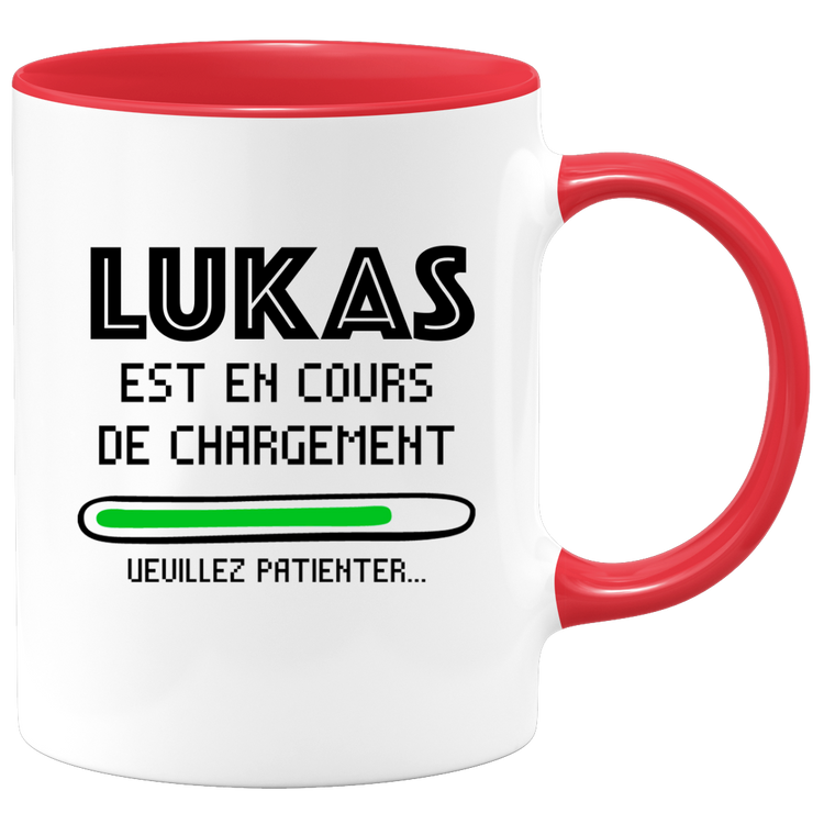 quotedazur - Mug Lukas Est En Cours De Chargement Veuillez Patienter - Cadeau Lukas Prénom Homme Personnalisé - Cadeau Annniversaire Noël Adolescent Collègue