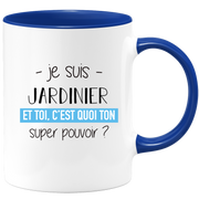 quotedazur - Mug Je Suis Jardinier Et Toi C'est Quoi Ton Super Pouvoir - Cadeau Humour Travail - Idée Cadeau Départ Collègue - Tasse Chef Jardinier - Idéal Pour Noël Au Bureau