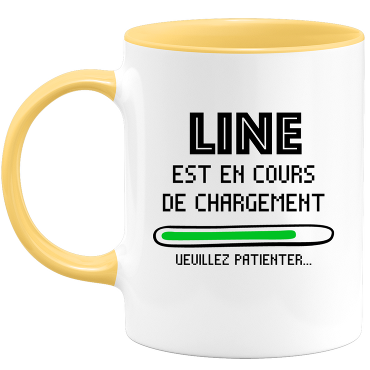 quotedazur - Mug Line Est En Cours De Chargement Veuillez Patienter - Cadeau Line Prénom Femme Personnalisé - Cadeau Annniversaire Noël Adolescent Collègue