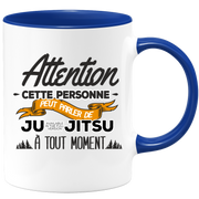 quotedazur - Mug This Person Can Talk About Ju-Jitsu At Any Time - Sport Humor Gift - Original Gift Idea - Ju-Jitsu Mug - Birthday Or Christmas