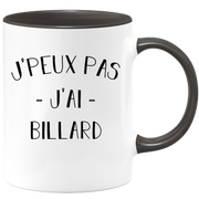 quotedazur - Mug Je Peux Pas J'ai Billard - Cadeau Humour Sport - Idée Cadeau Original - Tasse Billard - Idéal Pour Anniversaire Ou Noël