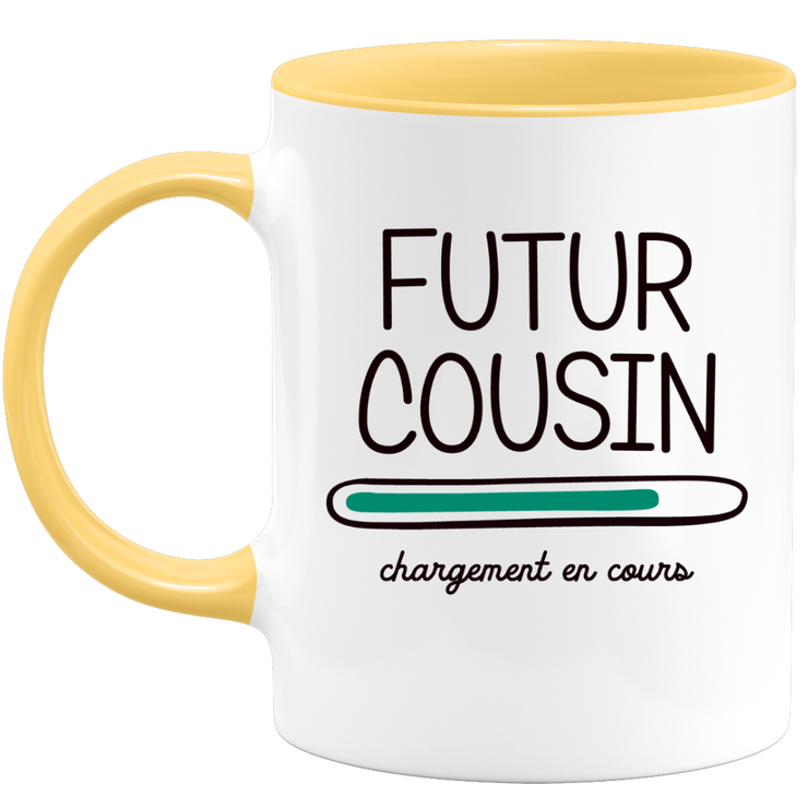 quotedazur - Mug Futur Cousin 2024 Chargement En Cours - Cadeau Futur Cousin - Surprise Annonce Grossesse Garçon/Fille Naissance Bébé