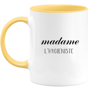 quotedazur - Mug Madame L'Hygieniste - Cadeau Pour Hygieniste - Cadeau Personnalisé Pour Femme - Cadeau Original Anniversaire Ou Noël