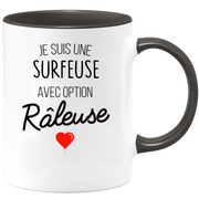 quotedazur - Mug Je Suis Une Surfeuse Avec Option Râleuse - Cadeau Idéal Pour Surfeuse - Cadeau Personnalisé Pour Femme - Cadeau Original Pour Anniversaire Ou Noël