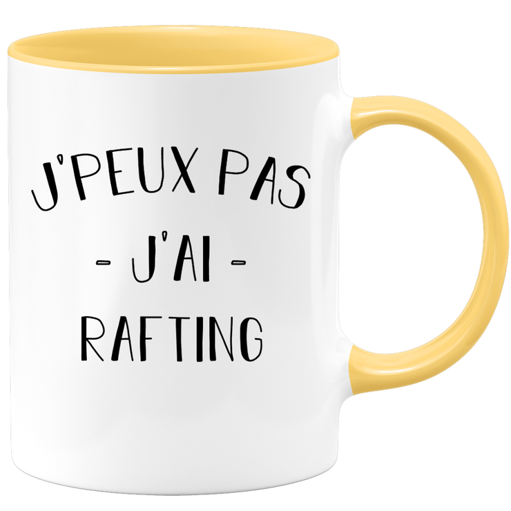 quotedazur - Mug Je Peux Pas J'ai Rafting - Cadeau Humour Sport - Idée Cadeau Original - Tasse Rafting - Idéal Pour Anniversaire Ou Noël