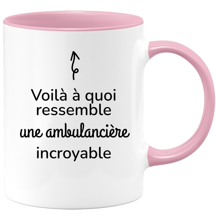 quotedazur - Mug Voilà À Quoi Ressemble Une Ambulancière Incroyable - Cadeau Pour Ambulancière - Cadeau Personnalisé Pour Femme - Cadeau Original Anniversaire Ou Noël