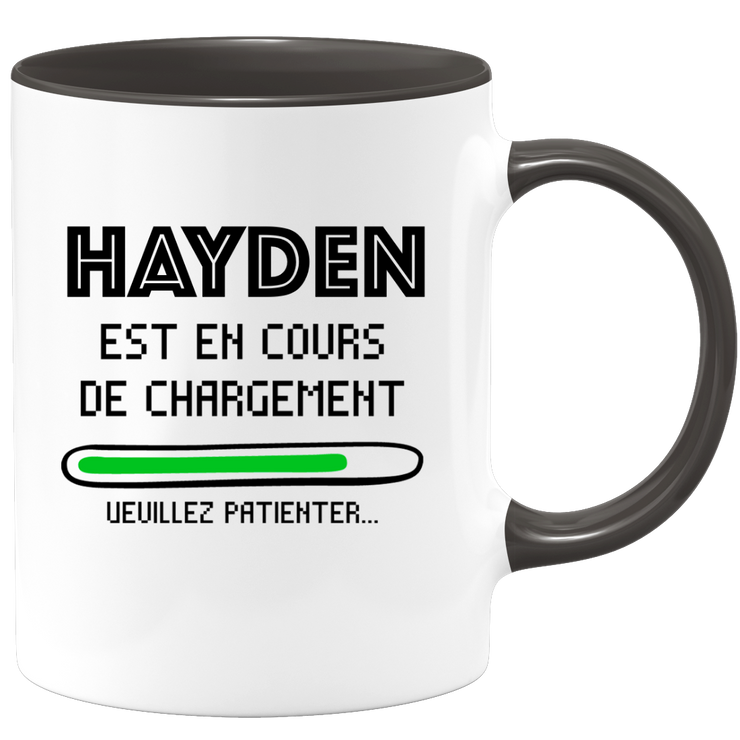 quotedazur - Mug Hayden Est En Cours De Chargement Veuillez Patienter - Cadeau Hayden Prénom Homme Personnalisé - Cadeau Annniversaire Noël Adolescent Collègue