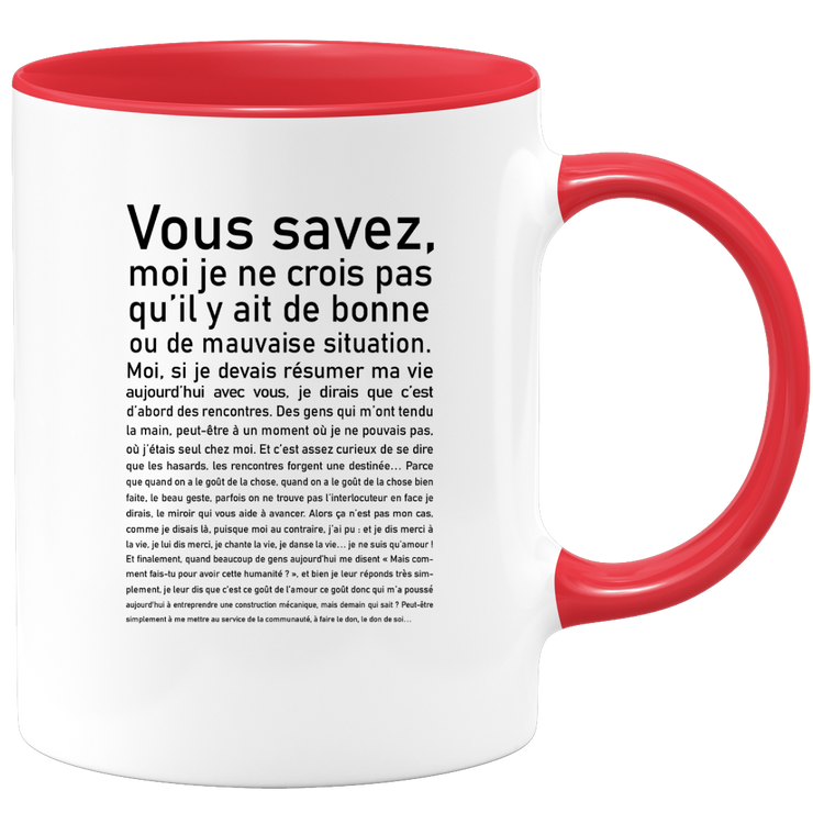 quotedazur - Mug Vous Savez Bonne Ou Mauvaise Situation - Cadeau Collègue Retraite - Idée Cadeau Original Femme - Tasse Couple Saint Valentin - Gadget Geek - Idéal Anniversaire Soeur Meilleure Amie