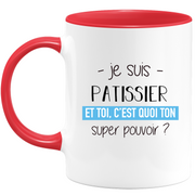 quotedazur - Mug Je Suis Patissier Et Toi C'est Quoi Ton Super Pouvoir - Cadeau Humour Travail - Idée Cadeau Départ Collègue - Tasse Chef Patissier - Idéal Pour Noël Au Bureau