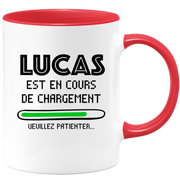 Mug Lucas Is Loading Please Wait - Personalized Lucas First Name Man Gift