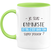 quotedazur - Mug Je Suis Gymnaste Et Toi C'est Quoi Ton Super Pouvoir - Cadeau Humour Travail - Idée Cadeau Départ Collègue - Tasse Chef Gymnaste - Idéal Pour Noël Au Bureau