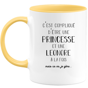 Leonore gift mug - complicated to be a princess and a leonore - Personalized first name gift Birthday woman Christmas departure colleague