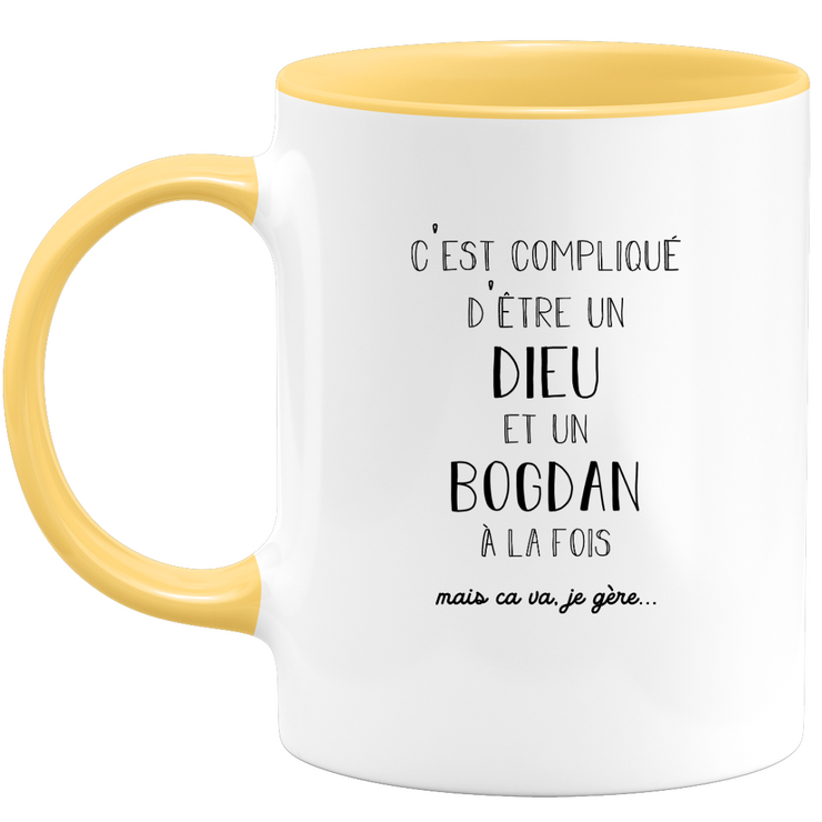 Mug Gift bogdan - god bogdan - Personalized first name gift Birthday Man Christmas departure colleague - Ceramic - White