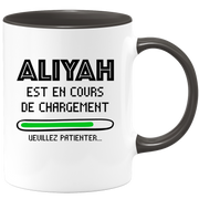 quotedazur - Mug Aliyah Est En Cours De Chargement Veuillez Patienter - Cadeau Aliyah Prénom Femme Personnalisé - Cadeau Annniversaire Noël Adolescent Collègue