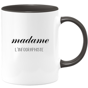 Madame l'infographiste mug - woman gift for infographist funny humor ideal for Birthday