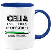 quotedazur - Mug Celia Est En Cours De Chargement Veuillez Patienter - Cadeau Celia Prénom Femme Personnalisé - Cadeau Annniversaire Noël Adolescent Collègue