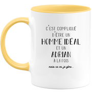 quotedazur - Mug Compliqué D'Être Un Homme Idéal Et Un Adrian Mais Ça Va Je Gère - Cadeau Humour Prénom - Idée Cadeau Famille Saint Valentin - Tasse Prénom Adrian