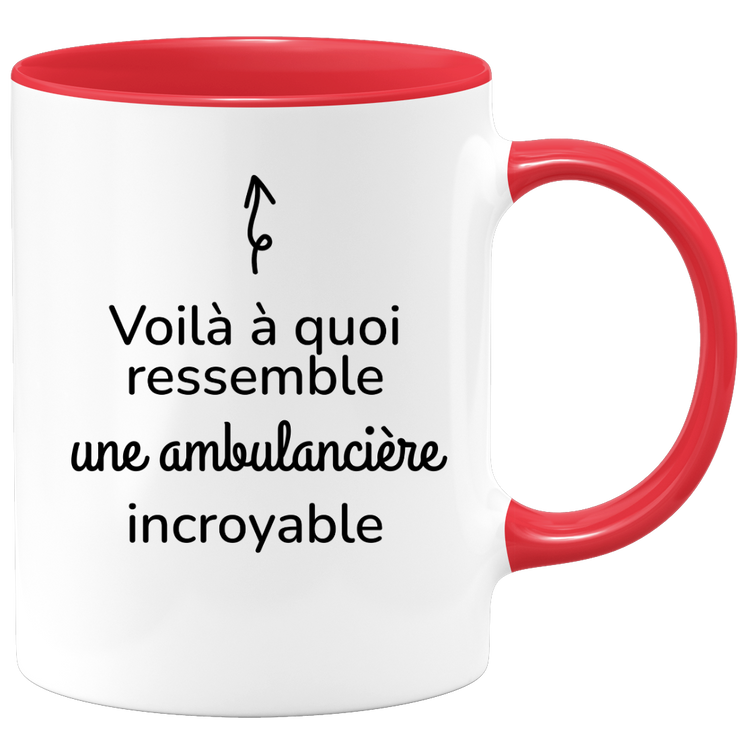 quotedazur - Mug Voilà À Quoi Ressemble Une Ambulancière Incroyable - Cadeau Pour Ambulancière - Cadeau Personnalisé Pour Femme - Cadeau Original Anniversaire Ou Noël