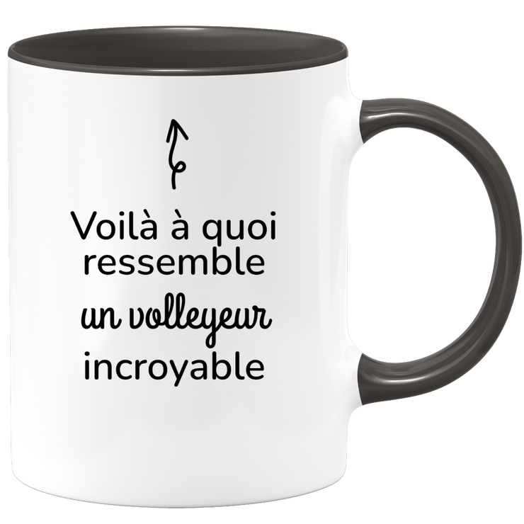 quotedazur - Mug Voilà À Quoi Ressemble Un Volleyeur Incroyable - Cadeau Pour Volleyeur - Cadeau Personnalisé Pour Homme - Cadeau Original Anniversaire Ou Noël