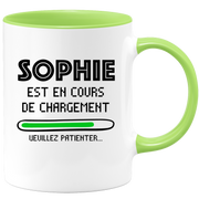 Mug Sophie Is Loading Please Wait - Personalized Woman First Name Sophie Gift