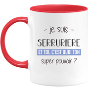 quotedazur - Mug Je Suis Serruriere Et Toi C'est Quoi Ton Super Pouvoir - Cadeau Humour Travail - Idée Cadeau Départ Collègue - Tasse Chef Serruriere - Idéal Pour Noël Au Bureau