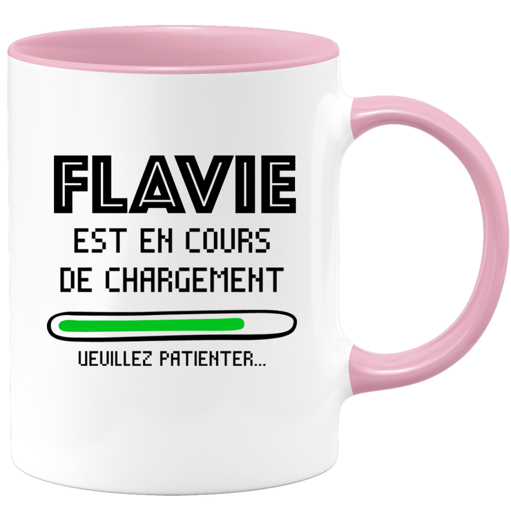 quotedazur - Mug Flavie Est En Cours De Chargement Veuillez Patienter - Cadeau Flavie Prénom Femme Personnalisé - Cadeau Annniversaire Noël Adolescent Collègue