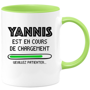 quotedazur - Mug Yannis Est En Cours De Chargement Veuillez Patienter - Cadeau Yannis Prénom Homme Personnalisé - Cadeau Annniversaire Noël Adolescent Collègue