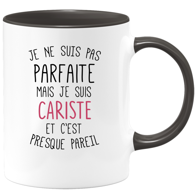 quotedazur - Mug Je Ne Suis Pas Parfaite Mais Je Suis Cariste Et C'est Presque Pareil - Cadeau Humour Métier Travail  - Idée Cadeau Cariste Pot De Départ Cheffe Mutation - Tasse Cadeau Noël Bureau