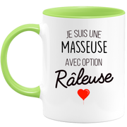 quotedazur - Mug Je Suis Une Masseuse Avec Option Râleuse - Cadeau Idéal Pour Masseuse - Cadeau Personnalisé Pour Femme - Cadeau Original Pour Anniversaire Ou Noël