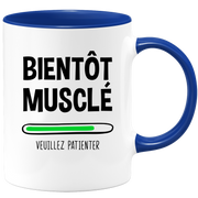 quotedazur - Mug Bientot Musclé - Tasse A Cafe Idée Cadeau Rigolo Original Humoristique Fun À Message Pour Femme Et Homme - Musculation - Pour Ado Meilleure Amie Beau Frère Départ Collègue Noel