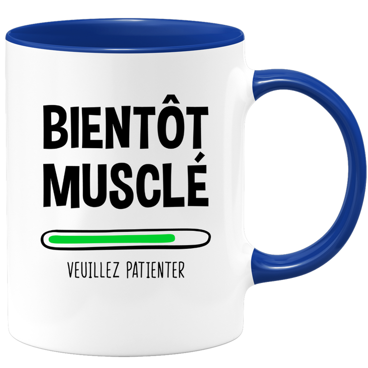 quotedazur - Mug Bientot Musclé - Tasse A Cafe Idée Cadeau Rigolo Original Humoristique Fun À Message Pour Femme Et Homme - Musculation - Pour Ado Meilleure Amie Beau Frère Départ Collègue Noel