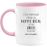 Mug Gift aiden - ideal man aiden - Personalized first name gift Birthday Man christmas departure colleague - Ceramic - White