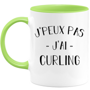 quotedazur - Mug Je Peux Pas J'ai Curling - Cadeau Humour Sport - Idée Cadeau Original - Tasse Curling - Idéal Pour Anniversaire Ou Noël